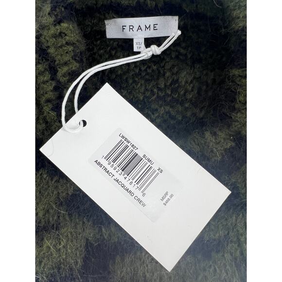 Frame Abstract Jacquard Crew Neck Sweater - Picture 9 of 12